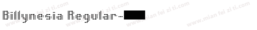 Billynesia Regular字体转换
